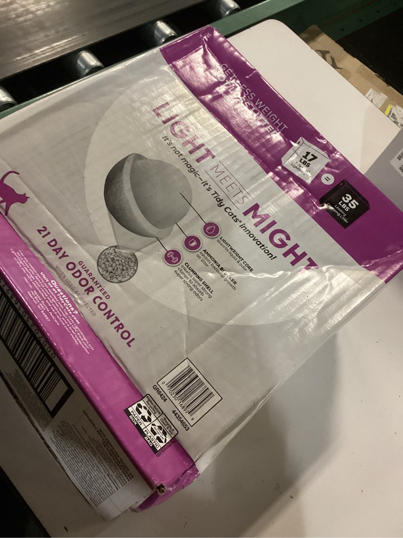 Condition photo showing New/Like New for purina tidy cats lightweight clumping cat litter  glade clean blossoms  low dust  17 lb. box