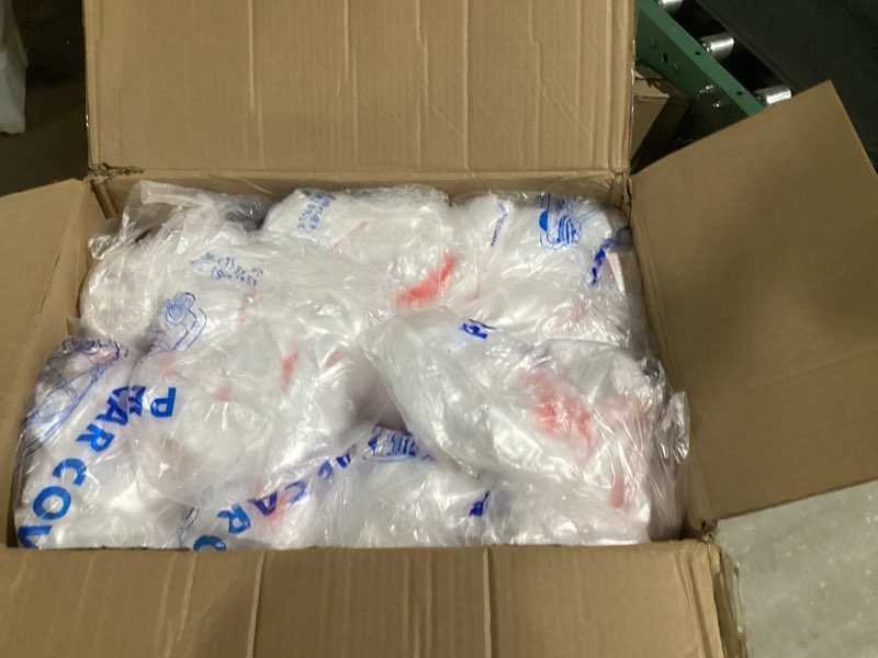 Condition photo showing Good Condition for BBTO 20 Set Plastic Car Cover 15.7 x 24.6 ft Universal Disposable Clear Car Cover with Elastic Band Waterproof Dustproof Full Exterior Transparent Protective Cover for SUV Sedan and More