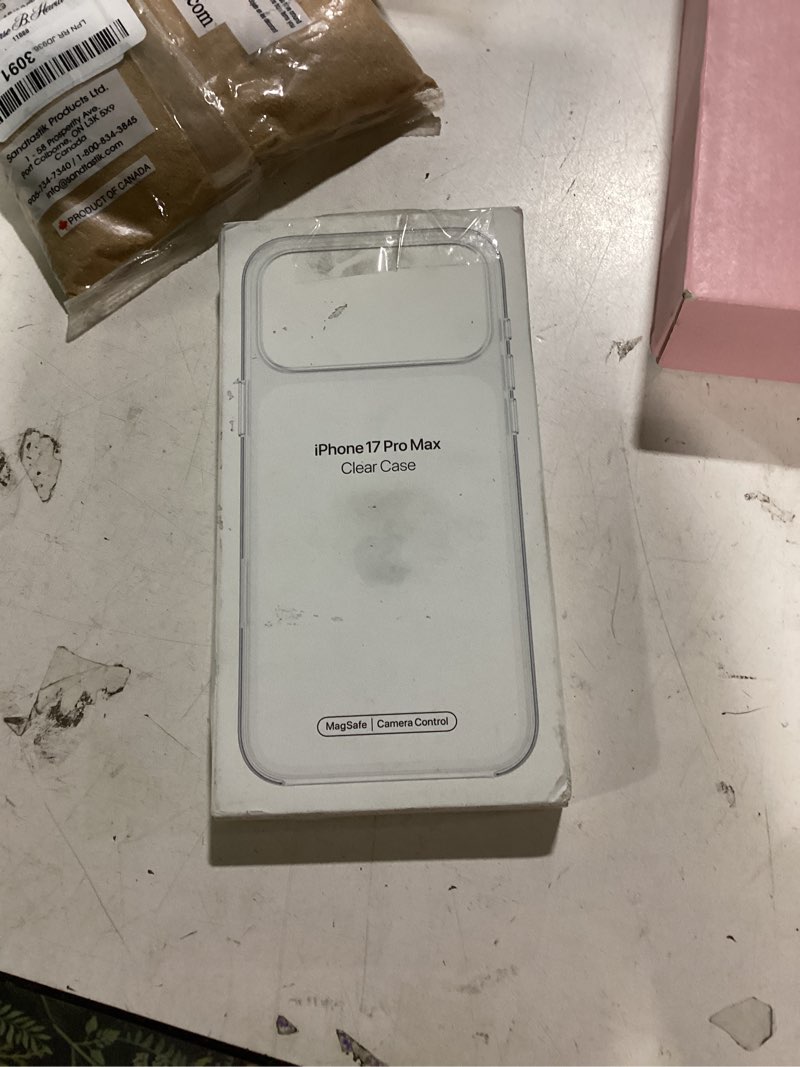 Condition photo showing New/Like New for apple iphone 17 pro max clear case with magsafe magsafe and camera control: lightweight phone case, wireless charging compatible, smooth glossy finish iphone 17 pro max clear clear