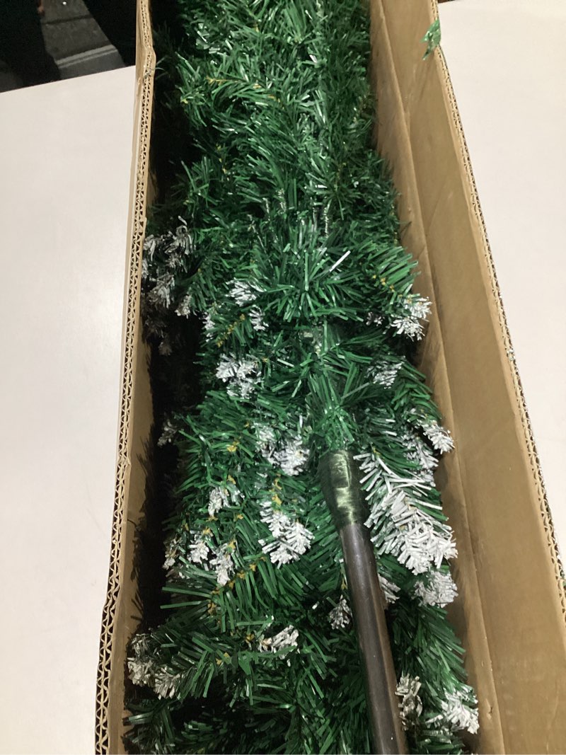 Condition photo showing As Is for Christmas Tree, 6FT Artificial Hinged Premium Xmas Trees with 1400 Tips, Easy Assembly, Includes 6 Different Decorations Luxury Green Tree 6ft With Decoration Set