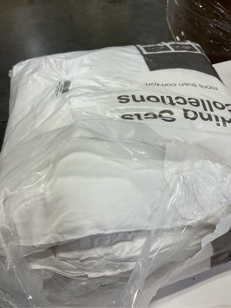 Condition photo showing Good Condition for holawakaka white waterfall ruffle comforter set queen size multi-layers ruffled shabby chic 3pcs bedding set for girls women, white queen