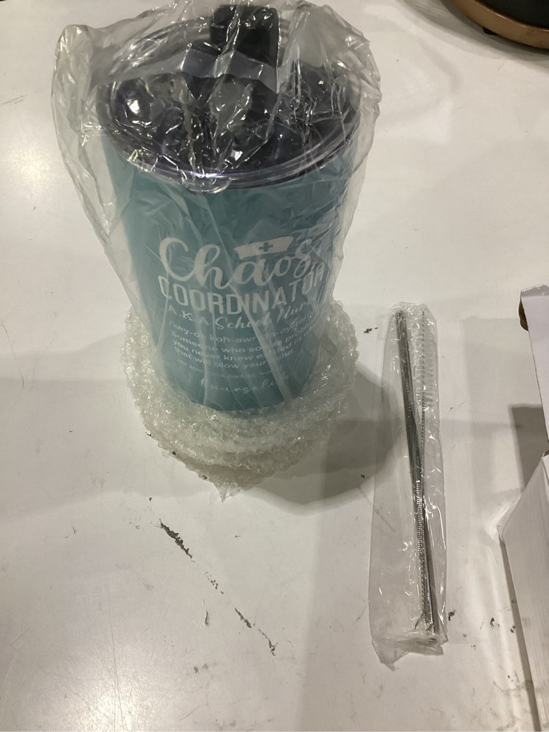 Condition photo showing Good Condition for school nurse gifts, nursing school student nurses week gifts, 20oz stainless steel tumbler with lid straw