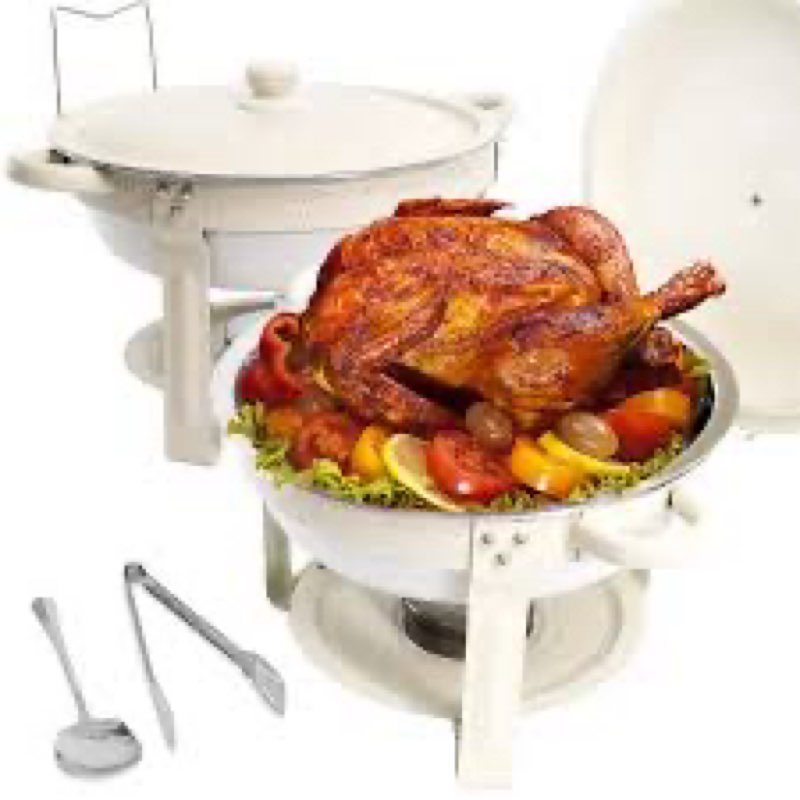 Tcomhk Chafing Dishes for Buffet 2 Pack, 5QT Food Warmers with Maifanite-Coated Pans, Stainless Steel Chafer Set for Parties, Wedding, Birthday, Catering, Church Events