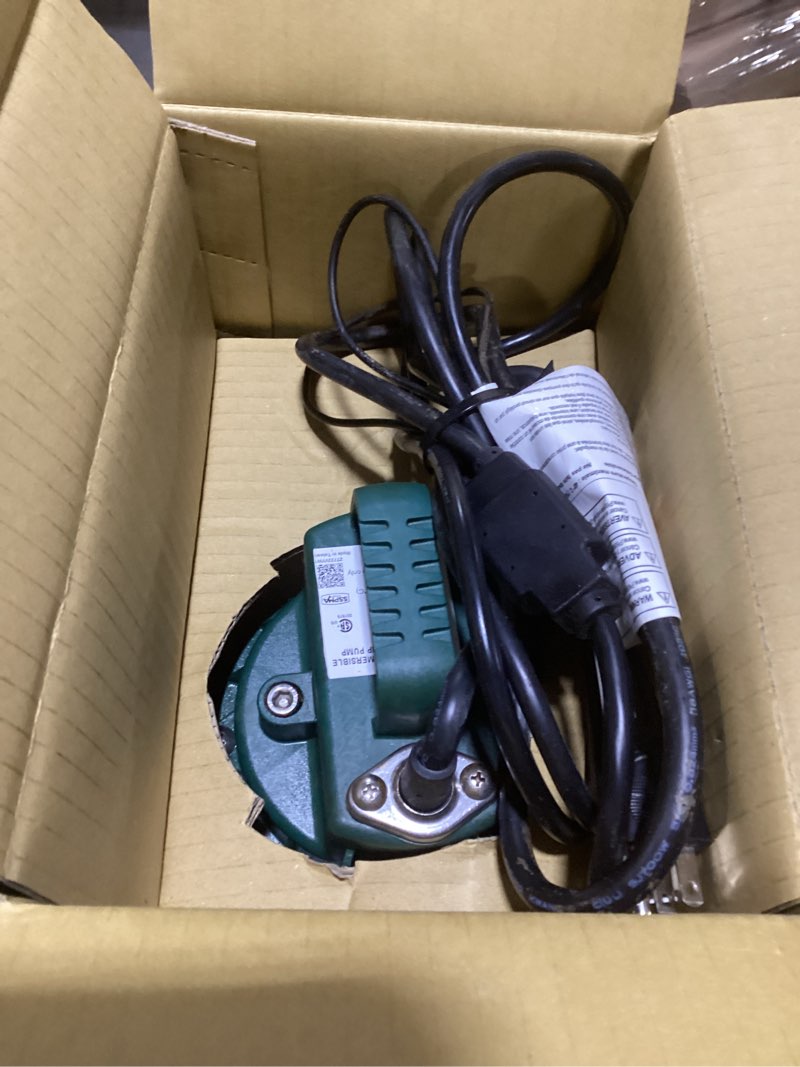 Condition photo showing As Is for Zoeller 3/4 HP 80 gpm Cast Iron Vertical Float Switch AC Submersible Sump Pump