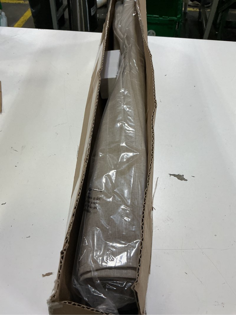 Condition photo showing Good Condition for chicology cordless roman shade, light filtering privacy liner, textured belgian flax fabric, true-to-size 27" w x 64" h, inside/outside/ceiling mount window treatment for living room bedroom belgian flax (privacy & light filtering) 27"w x 64"h