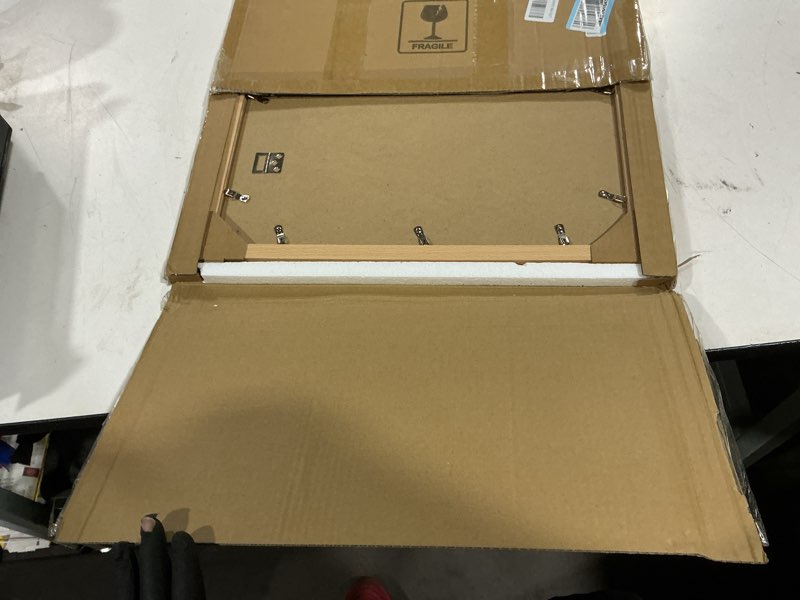 Condition photo showing Good Condition for vnvnk 18x18 frame natural wood color, perfect for 18x18 inch picture without mat or 14x14 inch picture with mat, home wall decor picture frame-1 pcs 18x18 natural