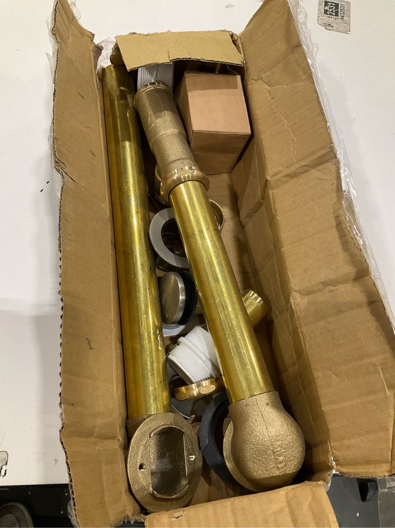 Condition photo showing Good Condition for Kingston Brass DTT2168 Tip-Toe Bath Tub Drain and Overflow, Brushed Nickel 25.5 x 12.5 x 3.19