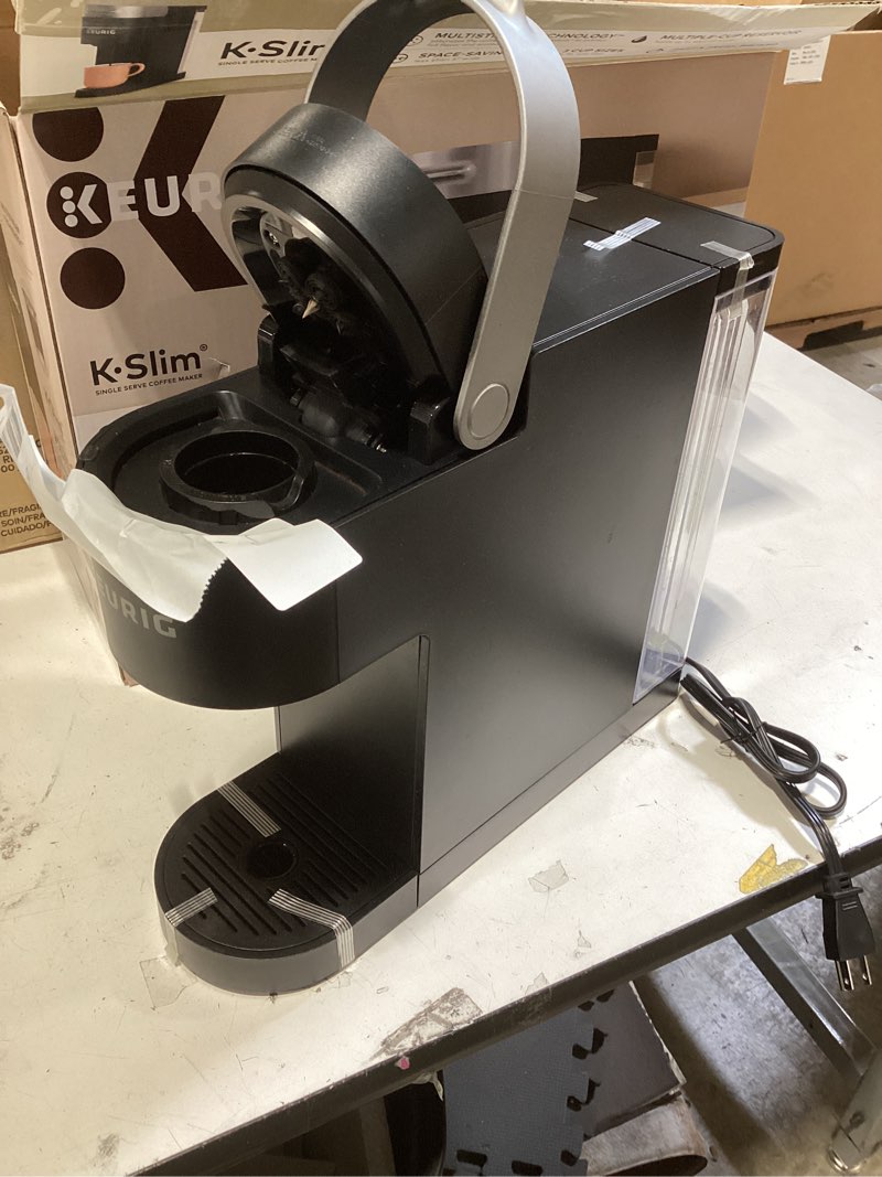 Condition photo showing Good Condition for keurig k-slim single serve k-cup pod coffee maker, multistream technology, 3 brew sizes, slim and sleek design, 46oz removable reservoir, black