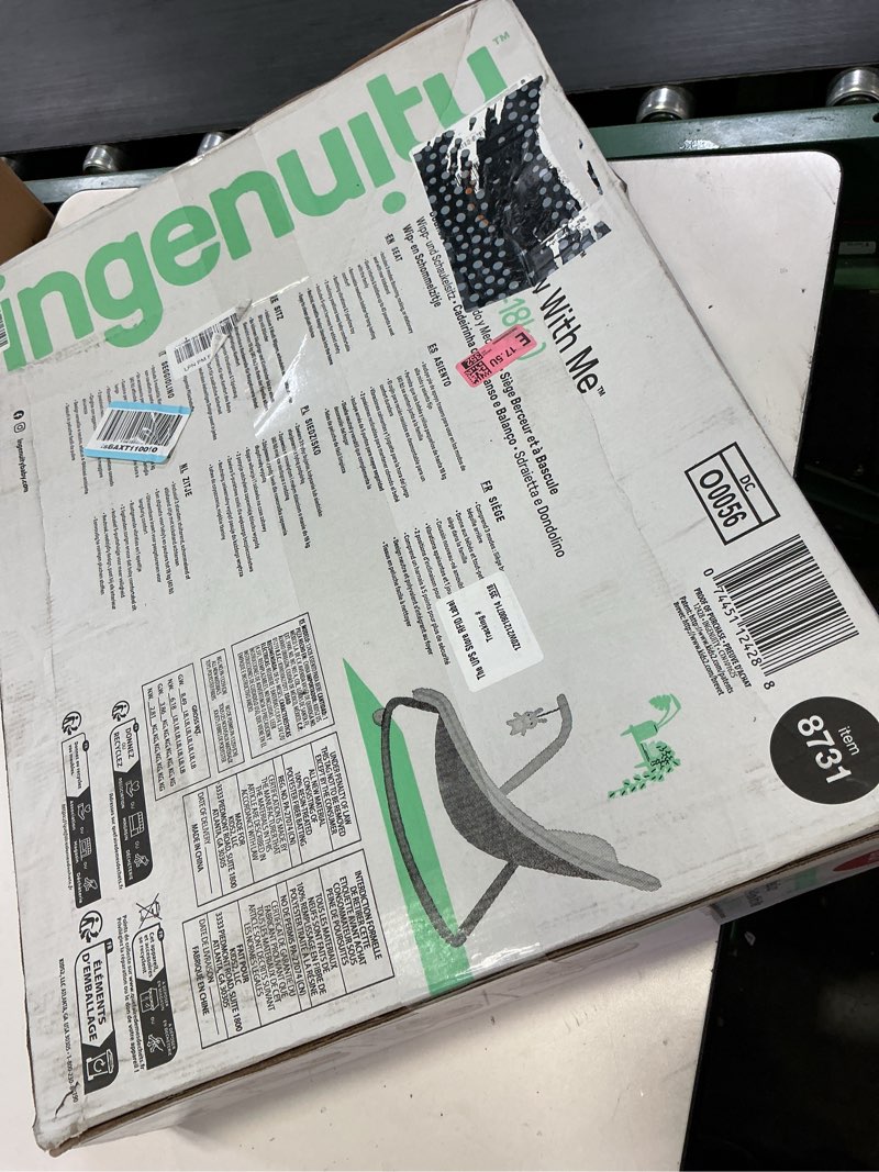 Condition photo showing New/Like New for ingenuity keep cozy 3-in-1 grow with me vibrating baby bouncer, seat & infant to toddler rocker, vibrations & -toy bar, 0-30 months up to 40 lbs (weaver)