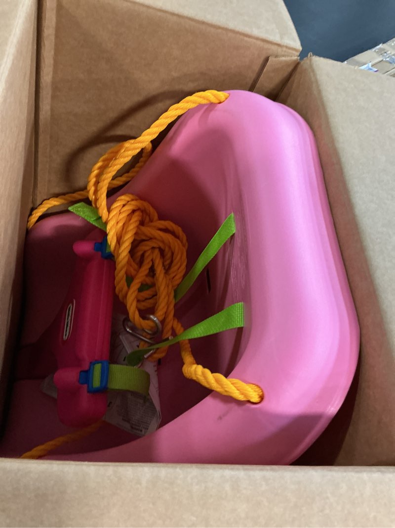 Condition photo showing Good Condition for little tikes snug 'n secure pink swing with adjustable straps, 2-in-1 for baby and toddlers ages 9 months - 4 years,16"d x 16.3"w x 17"h