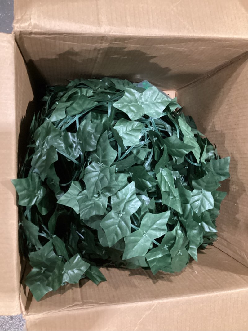 Condition photo showing As Is for  Fake Greenery Hanging Garland, Artificial Ivy Leaf Plants, Vine Leaves, Flowers Foliage for Bedroom Garden Wall Decor Green, SIMILAR TO STOCK PHOTOS