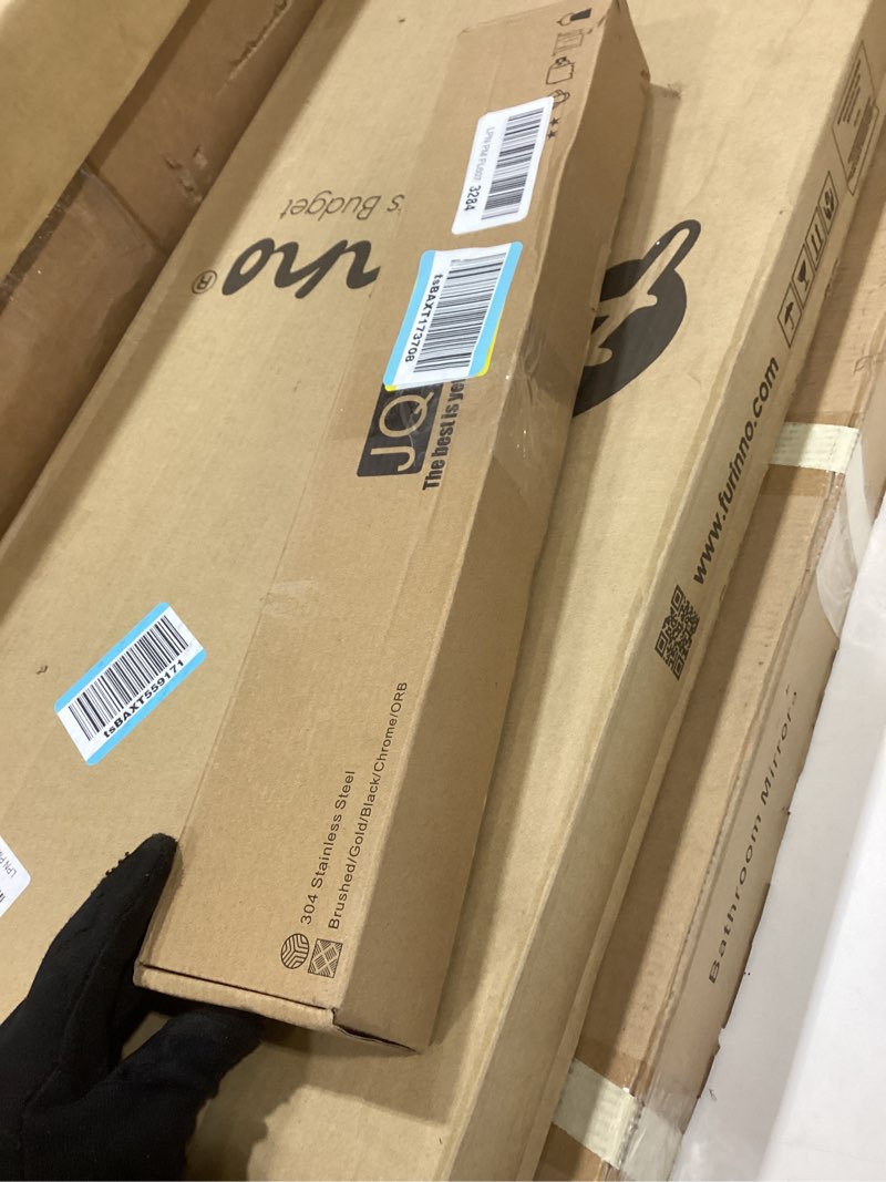 Condition photo showing Good Condition for JQK Gold Towel Bar, Rounded Edges 18.41 Inch Towel Rack, 304 Stainless Steel Bathroom Wall Mount, Useable Length 16 Inch, TB250L16-BG 16.41 Inch Brushed Gold