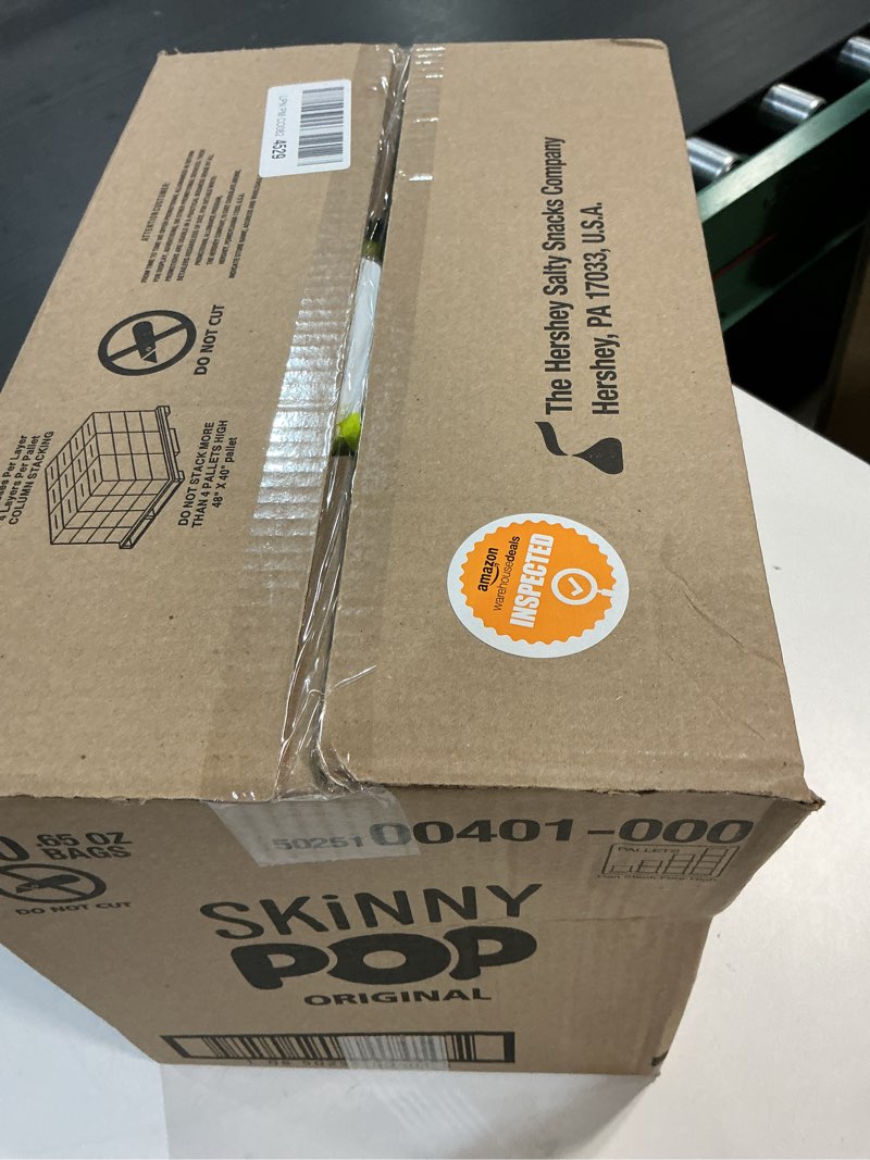 Condition photo showing Good Condition for (BB 01-22-2026)SkinnyPop Popcorn, Original, Whole Grain, Dairy-Free Snack, 0.65oz Bags (30ct) Original 0.65 Ounce (Pack of 30)