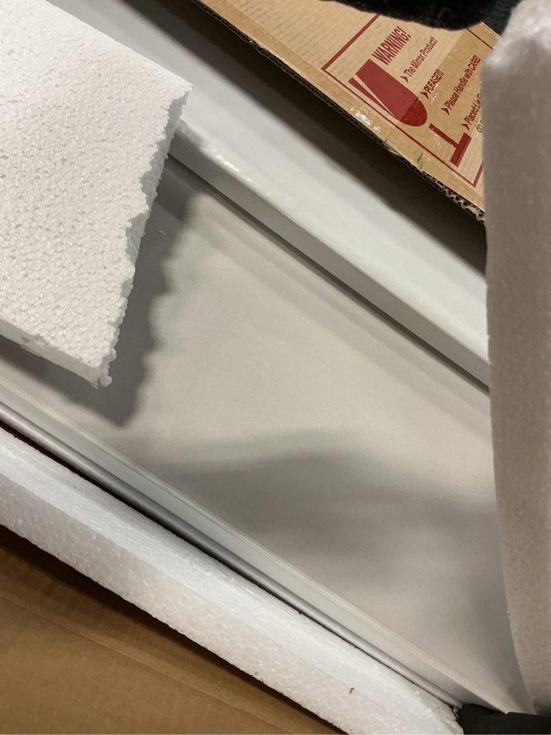 Condition photo showing Good Condition for FENNIO Vanity Mirror with Lights - 15"x12.6" LED Lighted Makeup Mirror, Large Makeup Mirror with Lights, Touch Screen with 3-Color Lighting, Dimmable, for Vanity Desk Tabletop, Bedroom White 15"L x 12.6"W