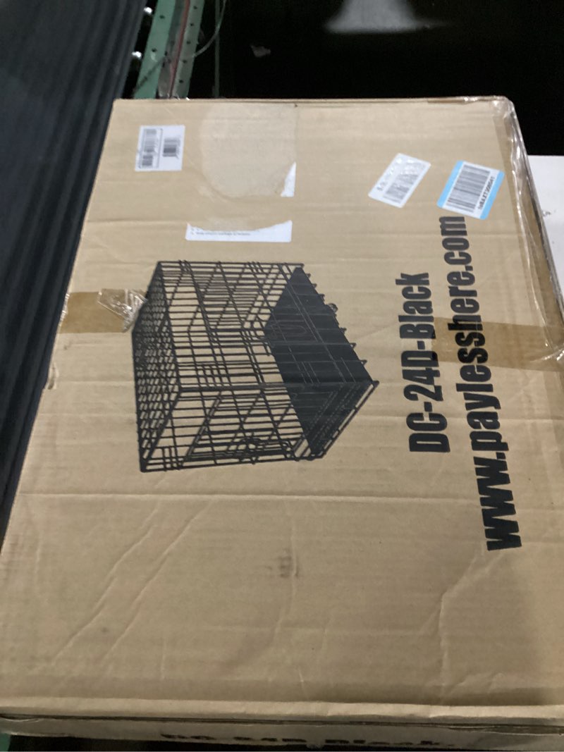 Condition photo showing New/Like New for FDW Dog Crate for Small Dogs 24 Inch Folding Metal WirePet Cage Double Door W/Divider Panel Indoor Outdoor Kennel Leak-Proof Plastic Tray,Black Black 24 Inch Double Door