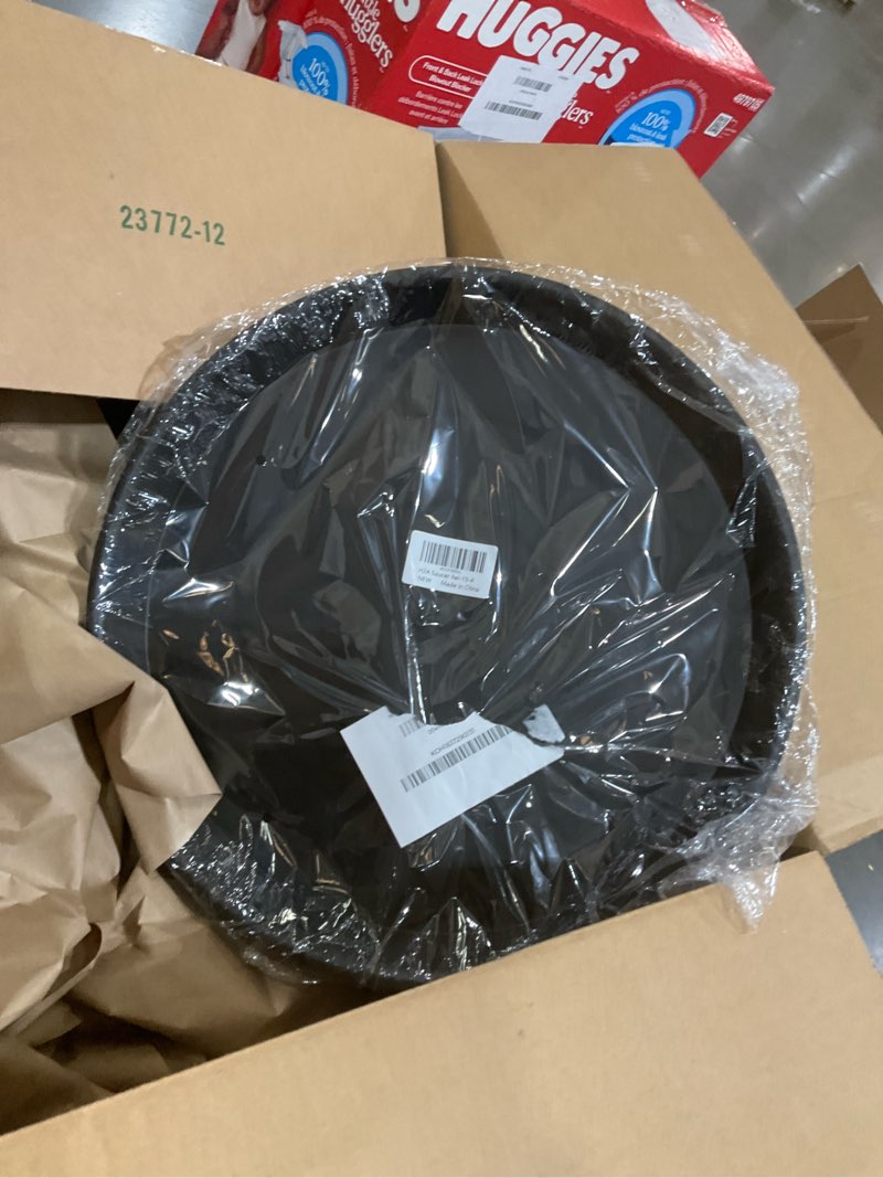 Condition photo showing Good Condition for 4 Pack of 16 inch Plant Saucer, Plant Saucer 16 Inch Round, Plant Drip Trays for Pots, Plant Drip Tray, Flower Plant Pot Saucers, Pot Saucer 16", Plant Saucers for Indoors (16", Black) 16 inch (4 pack) Black