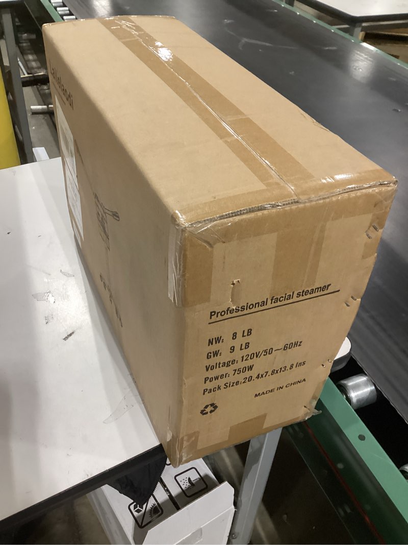 Condition photo showing Good Condition for Professional Facial Steamer, 2 in 1 Face Steamer with Cold & Hot Mist, Ozone Facial Steamer with Timer Function, Stand Face Steamer Adjustable Height for Spa, Salon and at Home use PWJ-04 Extra Large