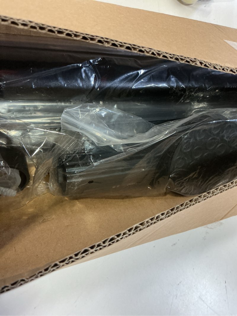 Condition photo showing Good Condition for Tension Curtain Rod 51-166 Inch(4.25-13.83Ft), Extra Long Outdoor Curtain Rod for Patio Window, No-Drill Dual-End Adjustable Spring Shower Rod, Easy to Install Never Rust, Rod Diameter 1.26In, Black Black 51"-166"