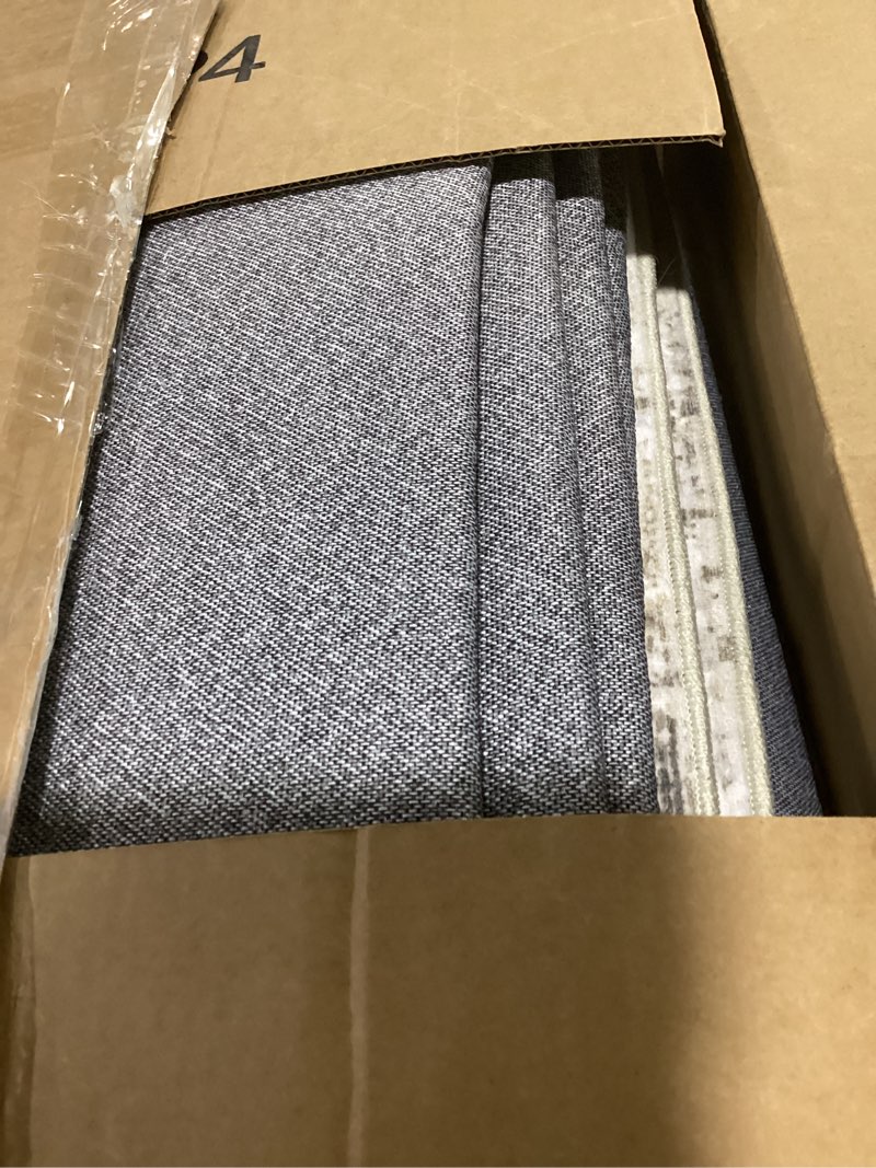 Condition photo showing As Is for 8x10 washable area rug brown grey abstract non slip soft low pile rug for living room bedroom dining room office neutral modern indoor large throw carpet for home decor 8' x 10' (rectangular) brown/grey