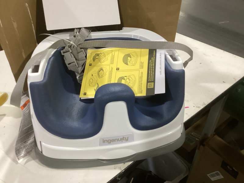 Condition photo showing Good Condition for Ingenuity Baby Base 2-in-1 Booster Feeding and Floor Seat with Self-Storing Tray - Night Sky