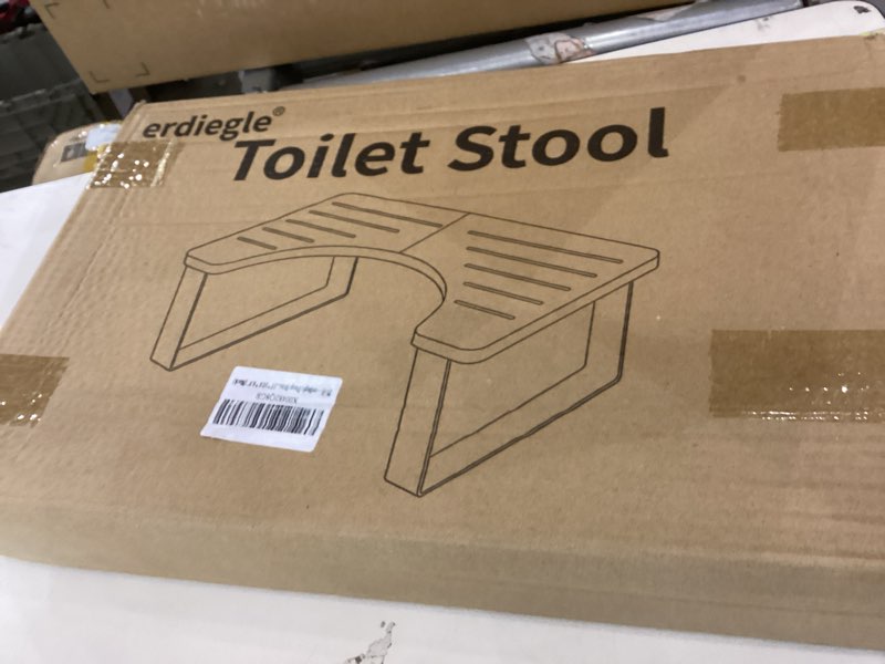 Poop Stool, Toilet Stool Bamboofor Bathroom with Strong Steel Frame for Potty Training with Dual Ant