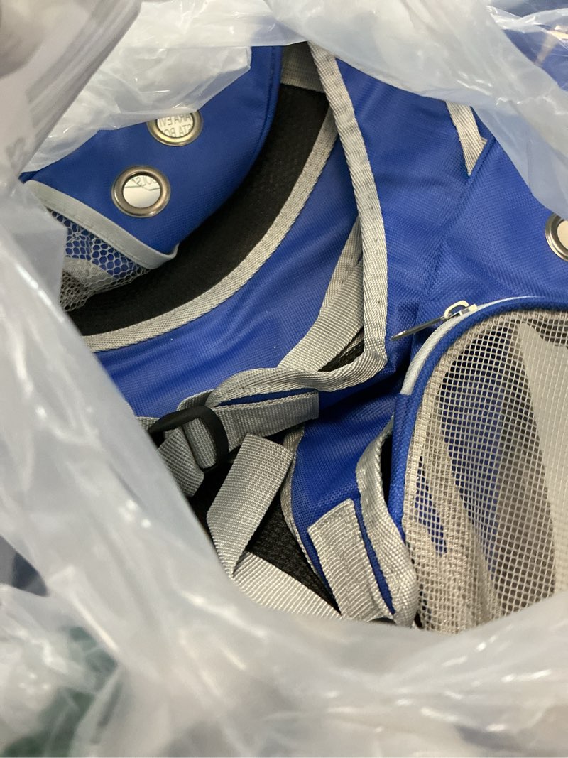 Condition photo showing Good Condition for cat backpack carrier, pet cat carrier with ventilated design for carrying puppy cats, pet carrier backpack for traveling/hiking/camping/outdoors airline approved travel carrier (blue)