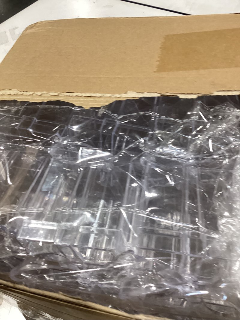 Condition photo showing New/Like New for potchen 12 pack clear acrylic gift boxes with bow lid 2 x 2 x 2.3 inch small party favor boxes mini candy treat containers for wedding baby shower birthday party decoration supplies