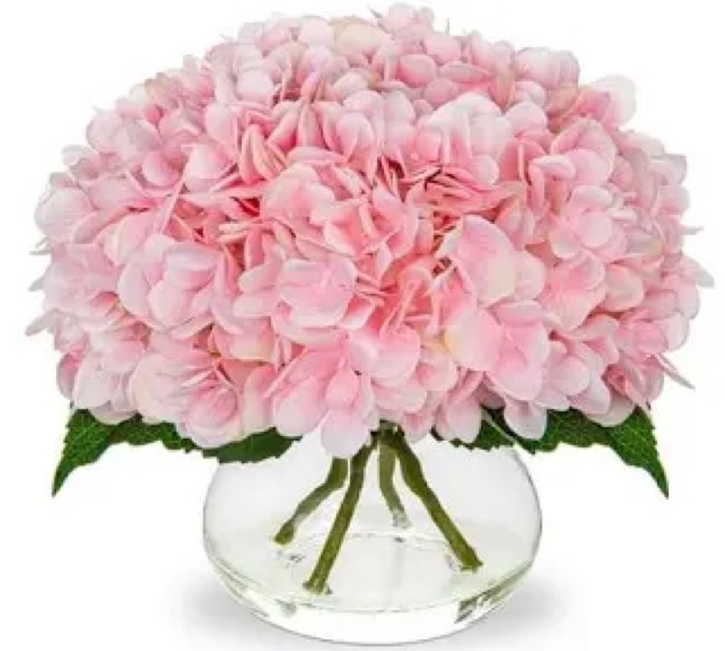 Hydrangea Artificial Flowers with Vase, Silk Hydrangea Flowers for Wedring Centerpieces, PitadagoRarlet&Dhaly/Bleehers, Tea Party,