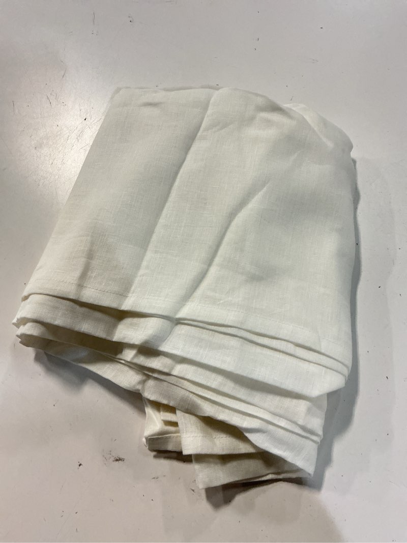 Condition photo showing Good Condition for european linen shower curtain, one size, white