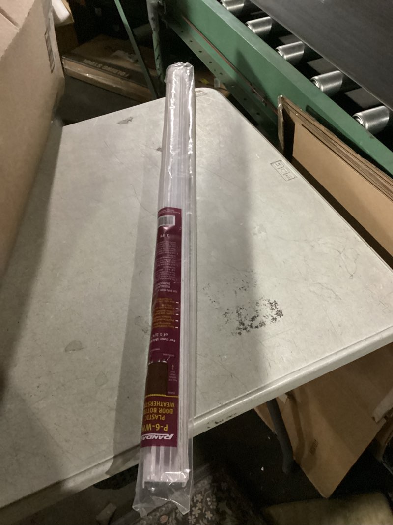 Condition photo showing Good Condition for PVC Slide-On Door Bottom | Adjustable Plastic Weatherstrip Door Bottom with Drip Cap | 3 Feet (36-Inch) | for 1 3/4” Doors | White | Fits Gaps 3/8” to 7/8” | Made in The USA
