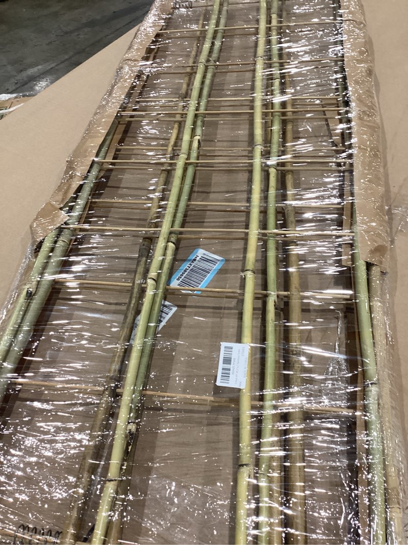 Condition photo showing Good Condition for 2 pack 47''x18'' bamboo trellis for climbing plants outdoor, oltara a-frame foldable garden trellis for cucumbers, raised beds, tomatoes, beans, vegetables & flowers support