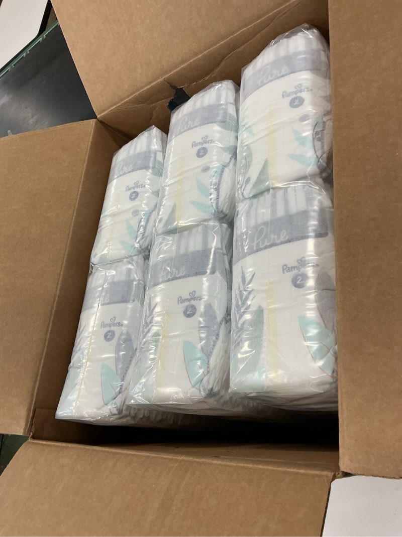 Condition photo showing New/Like New for Pampers Pure Protection Baby Diapers, Size 2 (12-18 lbs), 186 Count, Up to 100% Leakproof, Premium 