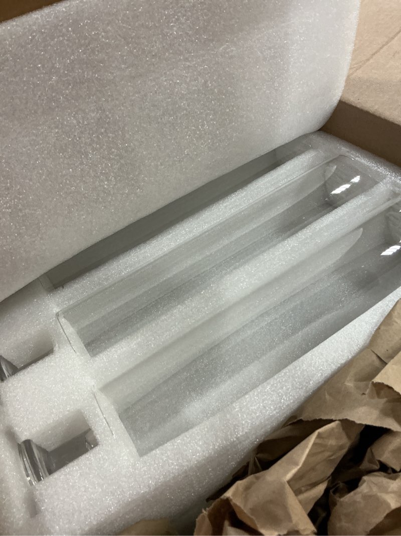 Condition photo showing Good Condition for Glass Hurricane Candle Holder: 10 Pcs Tapered Candlestick Holders Bulk with Cylinder Sleeves Tall Glass Candle Holder Large Clear Candle Stand for Wedding Birthday Party Christmas Home