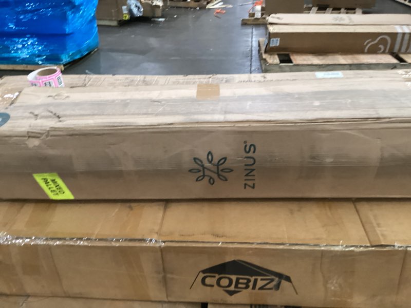 Condition photo showing New/Like New for zinus 8 inch short queen green tea memory foam mattress [new version], fiberglass free, medium firm feel, zoned pressure relief, certified safe foams & fabric, mattress in a box white short queen 8" green tea new small box