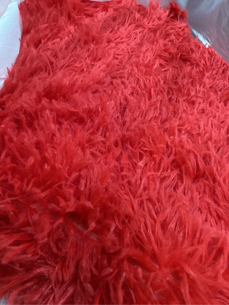 Condition photo showing Good Condition for Red Rug for Bedroom Living Room, Red Carpet, Christmas Rug 4x6, Fluffy Shaggy Fuzzy Furry Throw Area Rugs for Kids Room Dorm Nursery Classroom, Scarlet Cute Shag Plush Spiderman Rugs for Teen Boys