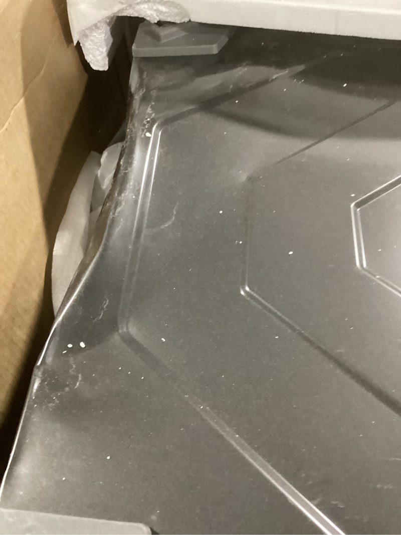 Condition photo showing As Is for SAMSUNG 27-Inch Washer Dryer Pedestal Stand w/ Pull Out Laundry Storage Drawer, Stainless Steel, WE402NV/A3, Brushed Black Brushed Black Filter Major Home Appliances