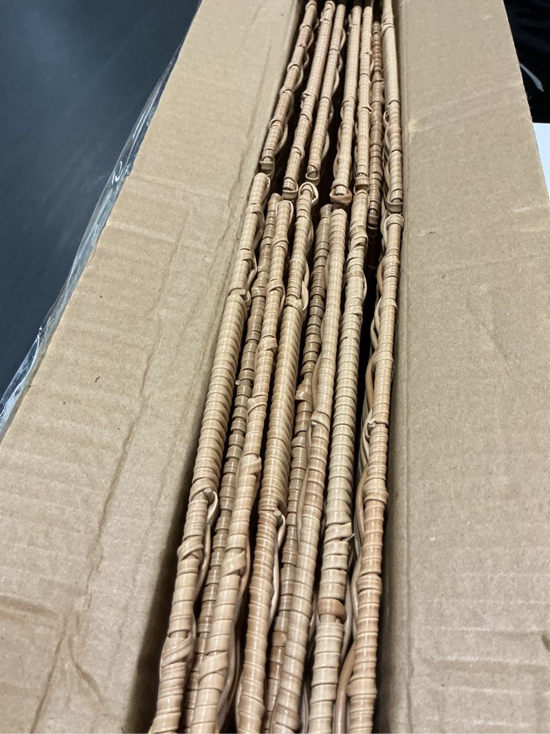 Condition photo showing Good Condition for 10.5 x 10.5 in Plastic Wicker Baskets for Cube Storage, Collapsible Square Wicker Storage Basket Set of 3, Rattan Storage Cube, Square Baskets for Shelves - Khaki