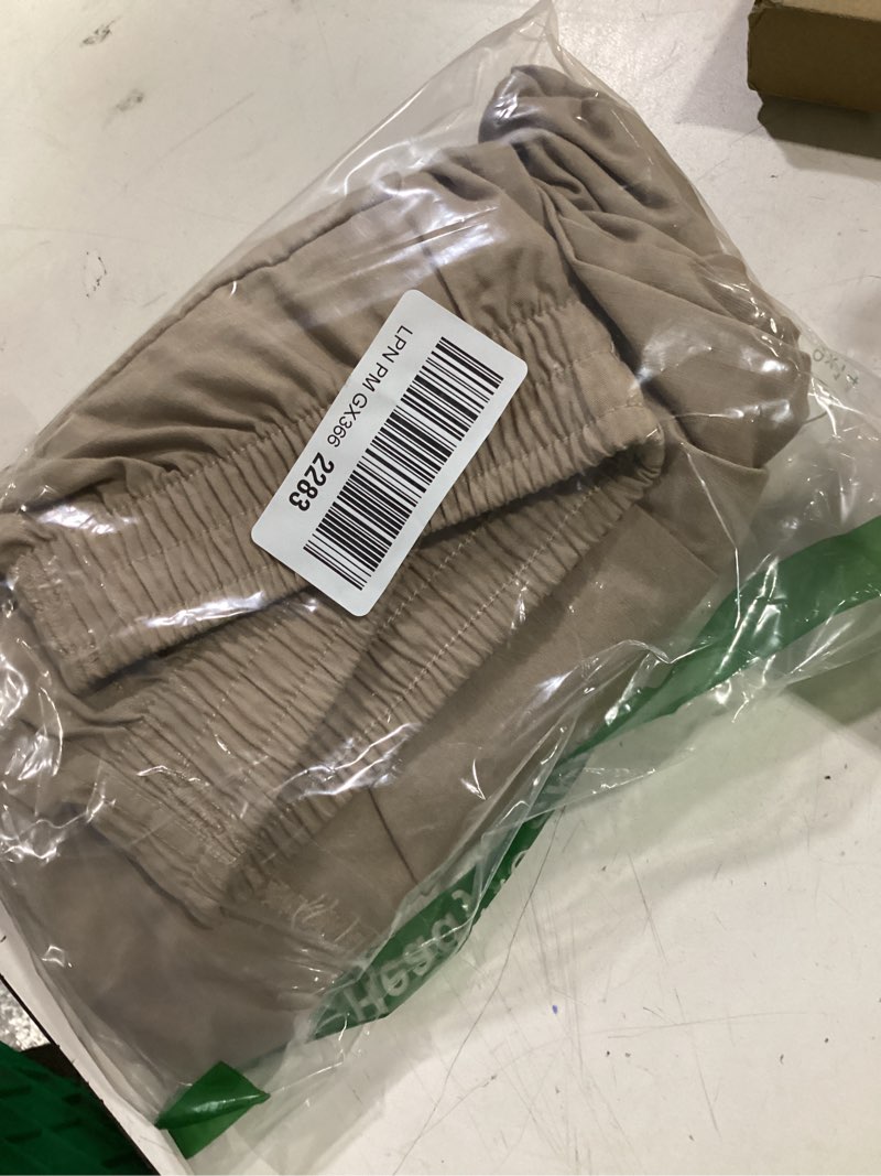 Condition photo showing Good Condition for women's cargo pants 28"/30" lightweight quick dry casual travel pant streetwear for work hiking outdoor with 8 pockets 30" inseam medium khaki
