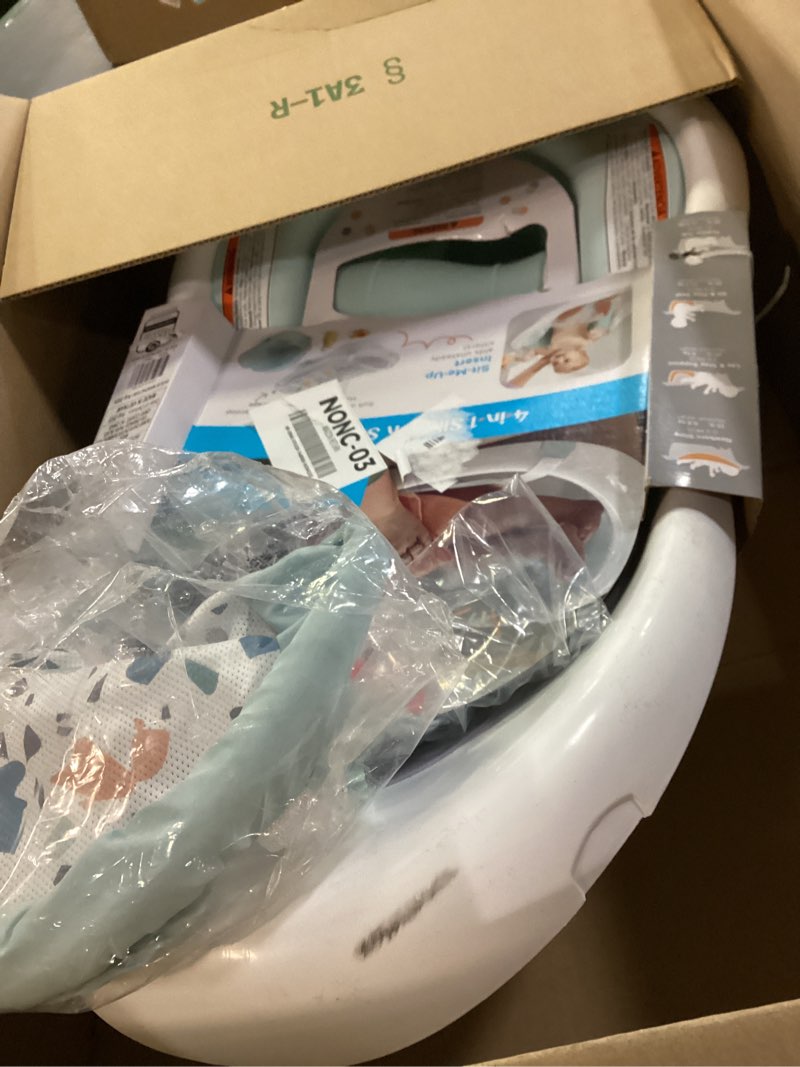 Condition photo showing Good Condition for Fisher-Price™ Baby to Toddler Bath 4-in-1 Sling 'N Seat Tub with Removable Infant Support and 2 Toys, Pacific Pebble