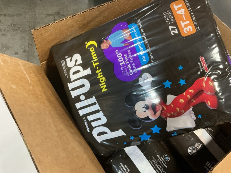 Condition photo showing New/Like New for Pull-Ups Boys' Night Time Potty Training Pants, Size 3T-4T Overnight Training Underwear (32-40 lbs), 108 Ct 3T-4T 108