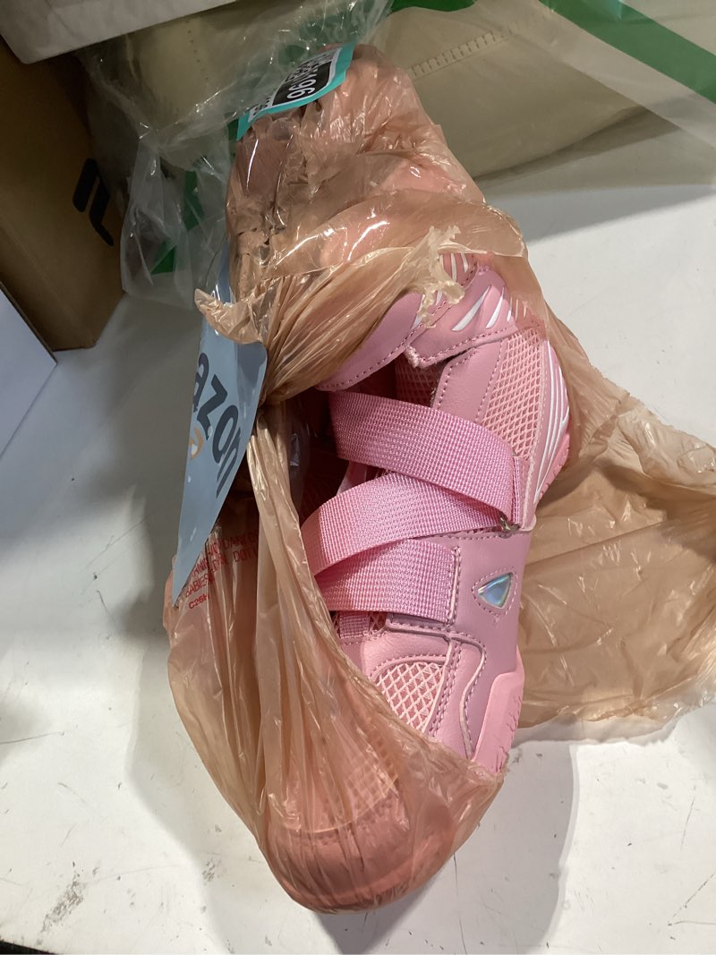 Condition photo showing Good Condition for kids wrestling shoes boys girls boxing shoes lightweight breathable non slip for fitness powerlifting 5 big kid pink