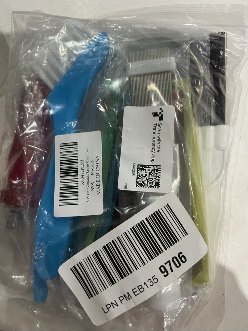 Condition photo showing Good Condition for 5 pcs air conditioner fin cleaner set 3 different ac fin comb condenser fin straightener,2 different brush condenser ac coil cleaner air refrigerator fin cleaner evaporator radiator repair clean tool