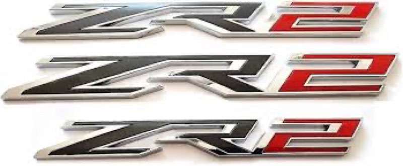 3pack OEM Two Side ZR2 Emblems Badges Plus Rear ZR2 Compatible with Silverado Colorado 84865797 (All