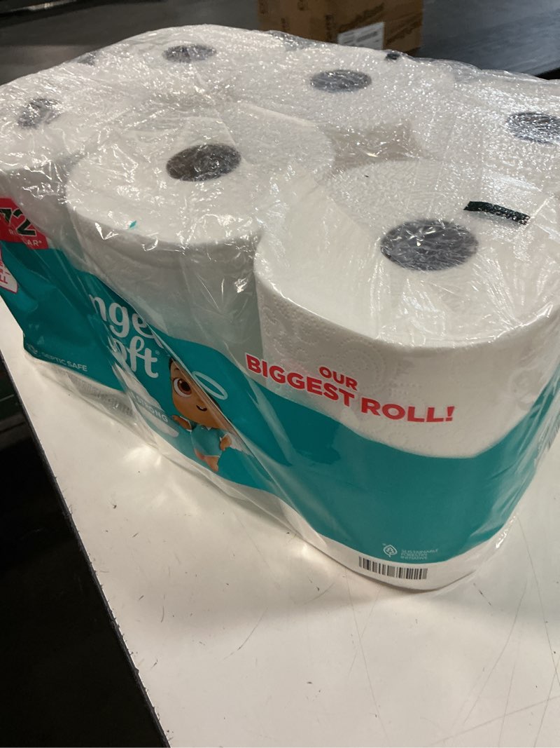 Condition photo showing New/Like New for angel soft toilet paper, 12 super mega rolls = 72 regular rolls, soft and strong toilet tissue