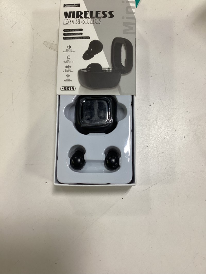 Condition photo showing New/Like New for Ear Buds Invisible Mini Earbuds Wireless Bluetooth, Smallest Low Profile Micro Tiny Discreet Hidden Earbuds for Work, Small Headphones, Sleep Wireless Earphone IPX5 Waterproof for Small Ear Canals Black