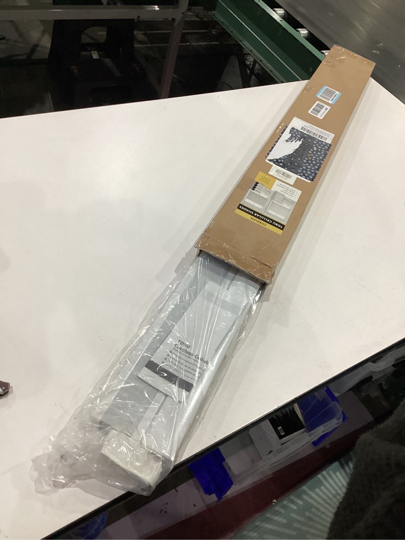 Condition photo showing Good Condition for unishades top down bottom up cellular shades cordless honeycomb blinds for indoor windows, for windows size (37" w × 64" h) colour (white - blackout) white - blackout 37" w × 64" h