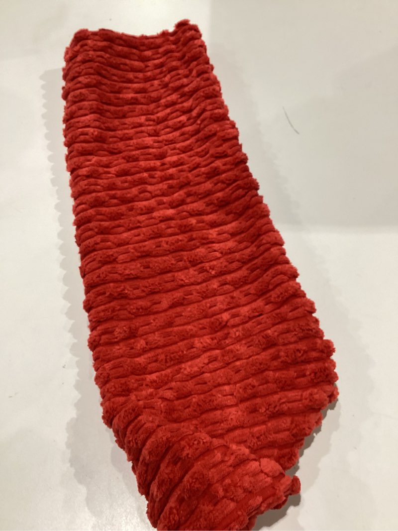 Condition photo showing New/Like New for kevin textile valentines 12x20 inch pillow cover 1 pack boho decorative soft striped corduroy lumbar farmhouse color accent rectangle cushion case for living room couch sofa bed, red 20" x 12" (pack of 1) red