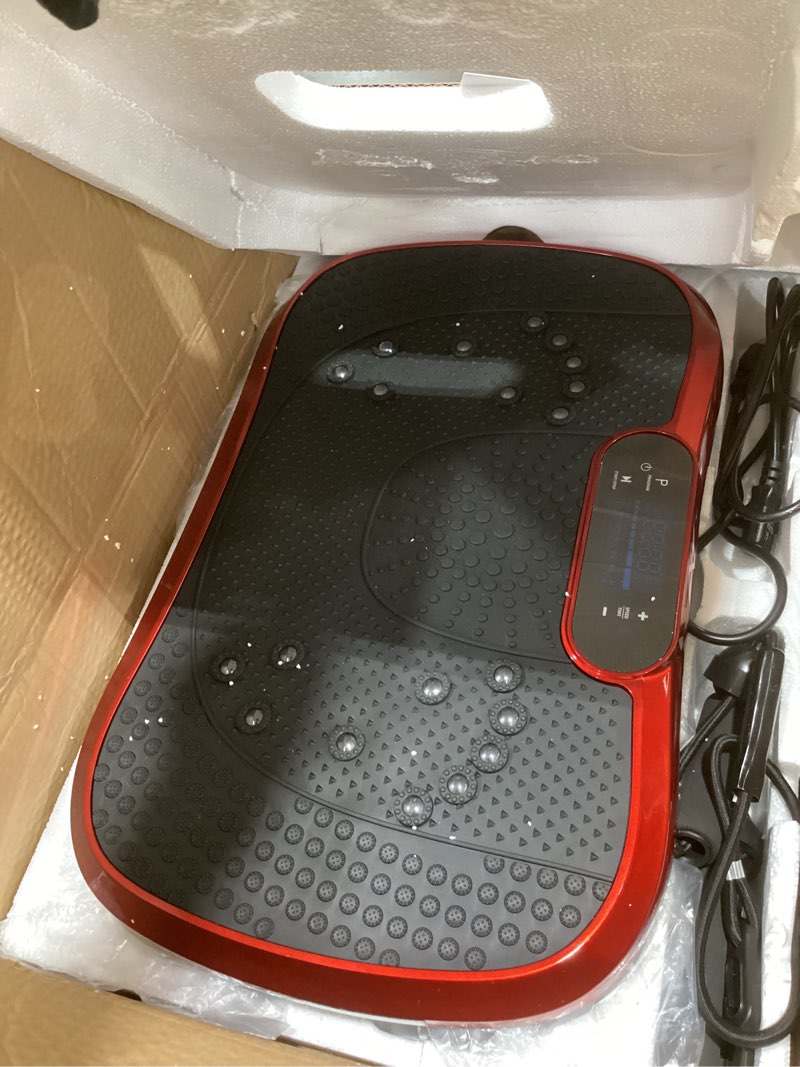 Condition photo showing Good Condition for AXV Vibration Plate Fitness Platform Exercise Machine Vibrating Shaking Full Body Shaker Workout Vibrate Stand Shake Board Sport Gym for Weight Loss Fat Burner for Women Men SLIM-BT.RED