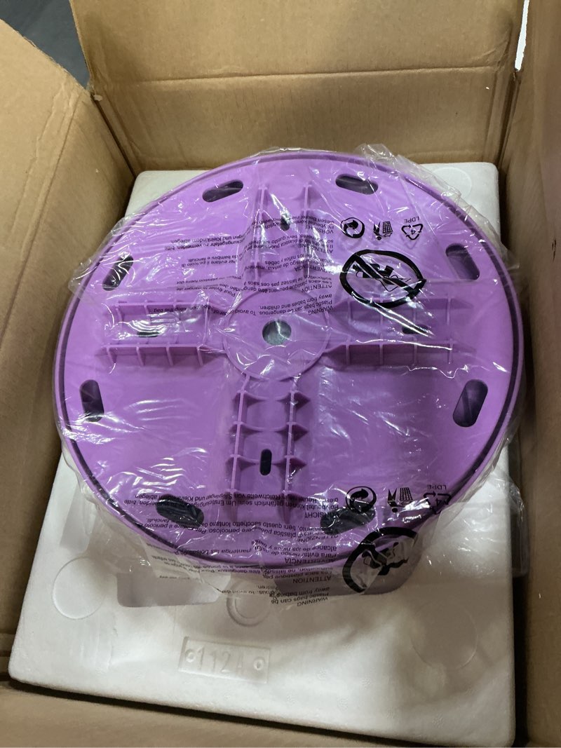 Condition photo showing Good Condition for swivel shower chair, 360° non-slip shower seat with backrest for elderly and disabled, height adjustable rotating tub bench for seniors bathroom inside shower with compact frame (purple)