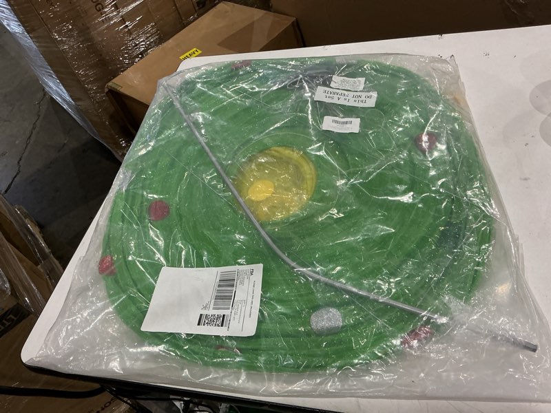 Condition photo showing Good Condition for viorawhite 30 inch giant lighted outdoor christmas ball ornament green glittered pop up christmas ball decor xmas oversized collapsible balls with 60 led lights and base for holiday yard lawn garden